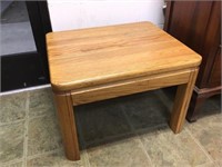 Small Oak Wood End Table