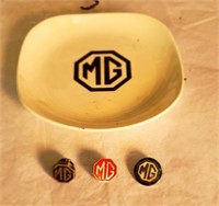 (3) MG Shirt Pins & MG Ceramic Plate