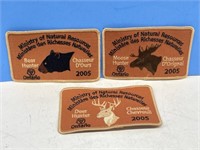 Ontario Hunter Crests for 2005 - Deer, Moose Bear