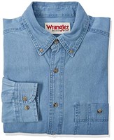 Wrangler Men's Denim Shirt, Medium