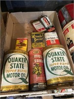 vintage motor oil cans