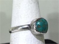 Sterling Silver SW ring with Turquoise - size