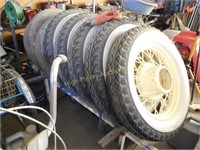 (5) 5.50-19 White Wall Tires