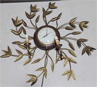 Vintage wall clock & candle lights Made in USA