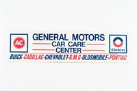 GENERAL MOTORS CAR CARE CENTER CARDBOARD SIGN