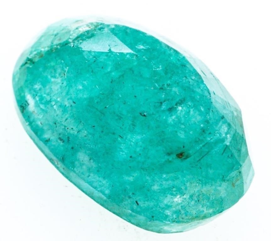 Loose Gemstone - Oval Cut Emerald 3.98ct. Appraisa