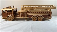 Wooden fire truck toy