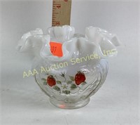 Fenton Opalescent Ruffled Vase hand