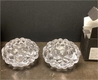 Pair of Orrefors Votive Candle Holders