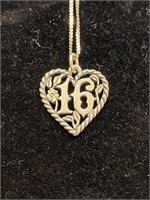 James Avery Sweet 16 Sterling Silver Pendant