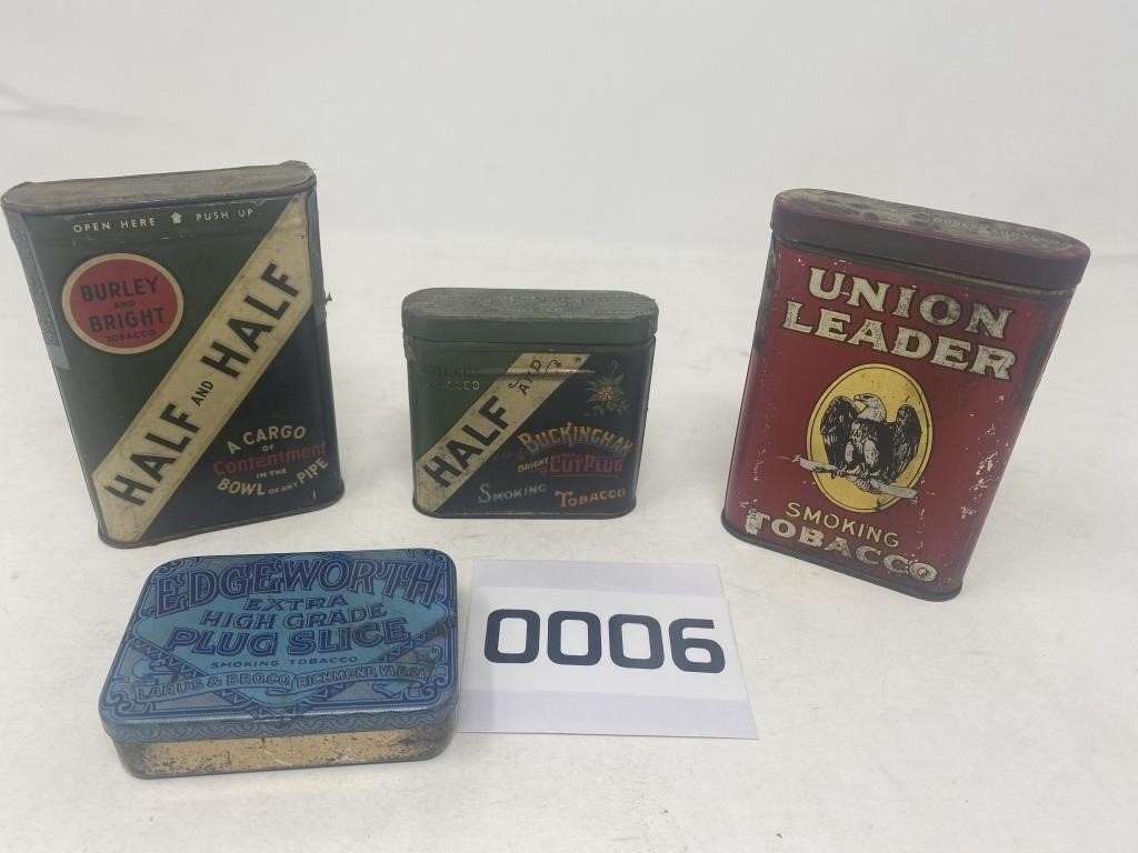 4 Tobacco tins