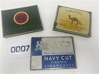 3 Cigarette tins