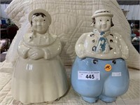 2 DUTCH FIGURE COOKIE JARS -- MARKED USA ON EACH