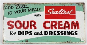 SEALTEST SOUR CREAM SINGLE SIDED TIN SIGN