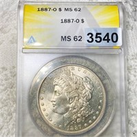 1887-O Morgan Silver Dollar ANACS - MS62