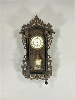 Unmarked German Miniature Wall Clock