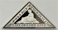 SOLID STERLING SILVER CAPE OF GOOD HOPE STAMP