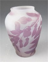 Lot # 4084 - Signed Galle cameo glass vase