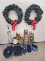 Christmas Decor, Wreathes, Lights, Signs