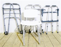 Three Walkers & Shower Chair