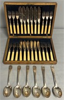 Towle Cased Flatware Celluloid Handles