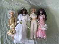 4 Vintage Barbie Dolls