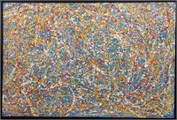 HUGE Original in Manner of Jackson Pollock 40 x