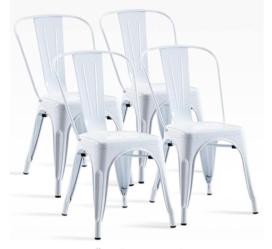 4 Metal Dinning Chairs