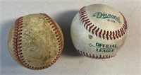 (2) Baseballs (Diamond, etc...)