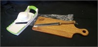 Cutting board and slicer