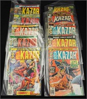 10 Pcs Vintage Marvel Ka Zar Comic Books Lot