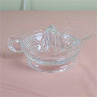 Vtg 1930's Hazel Atlas Clear Criss Cross Juicer