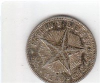 1949 Cuban 20 Centavos Silver Coin