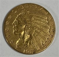 1912 $2.50 Gold Indian Head