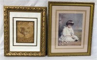 2 Ornate Gold Guild Frame Prints