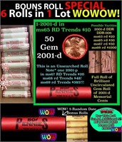 THIS AUCTION ONLY! BU Shotgun Lincoln 1c roll, 200