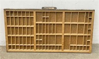 Vintage Wooden Type Set Tray