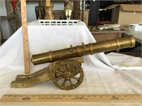 Heavy brass cannon