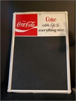 Large Coca-Cola metal Chalkboard Sign