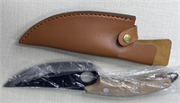 Wooden Handle Knife W/ Case
