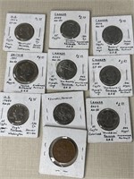Assortted Coins- Mostly Canada Quarters