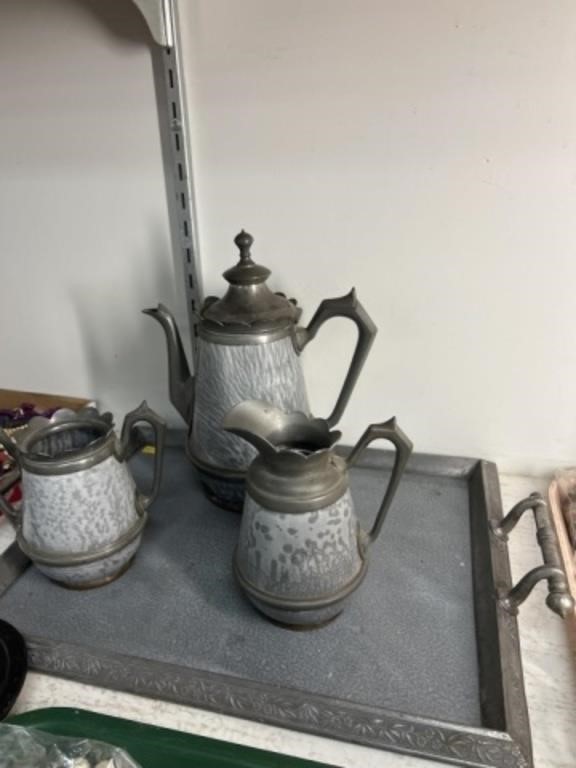 Gray Agate Tea Service