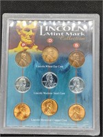 Lincoln Mint Mark Penny Coin collection in holder