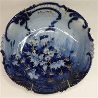 R. S. Prussia Blue Porcelain Floral Bowl