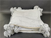13 Gray Pillow Cases With Pompoms