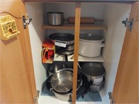 Assorted pots and pans