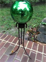Outdoor Green Orb with Frame Holder