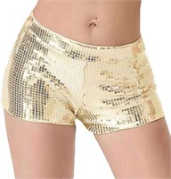 Women's Sequin Shimmer Metallic Shorts