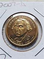 Gold Plated 2007-D George Washington Presidential