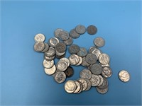 Assorted bag of silver Roosevelt dimes, various da